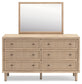 Cielden King Panel Headboard with Mirrored Dresser, Chest and Nightstand