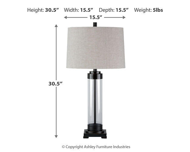 Ashley Express - Talar Glass Table Lamp (1/CN)