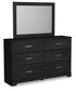 Belachime Queen Panel Bed with Mirrored Dresser and 2 Nightstands