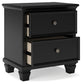 Lanolee Twin Panel Bed with Mirrored Dresser, Chest and Nightstand