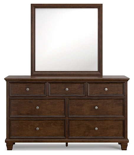 Danabrin Twin Panel Bed with Mirrored Dresser and 2 Nightstands